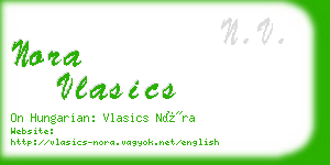 nora vlasics business card